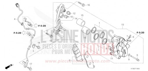 ETRIER DE FREIN AVANT NSS350AP de 2023